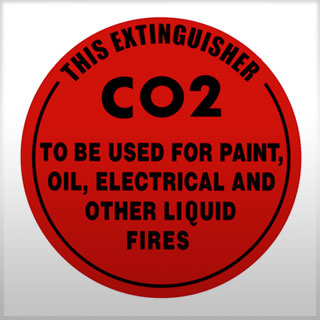 ID Sign - Carbon Dioxide fire extinguisher